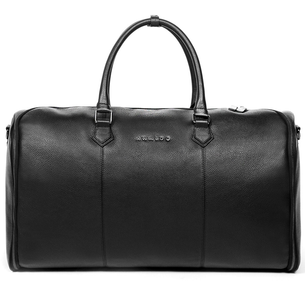 2in1 Leder Anzugtasche "GRYAN" Schwarz