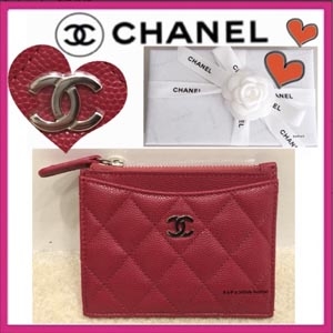 《新作限定 ミニバッグに 》2018秋冬新作 CHANEL シャネルスーパーコピー マトラッセ キャビアスキン　フラットカード&コインケース　ピンク
