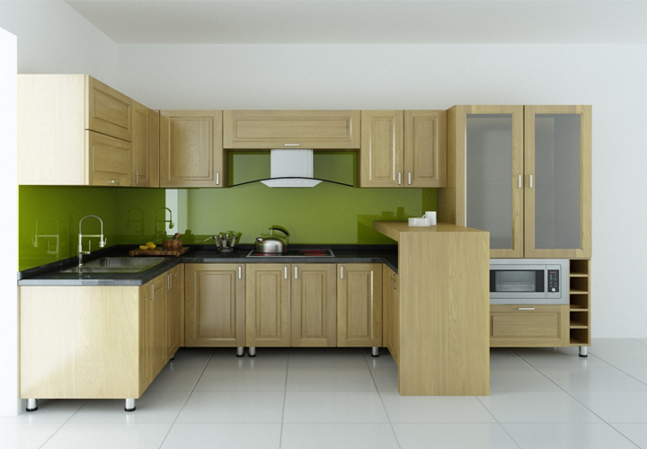 Tủ bếp gỗ sồi S05