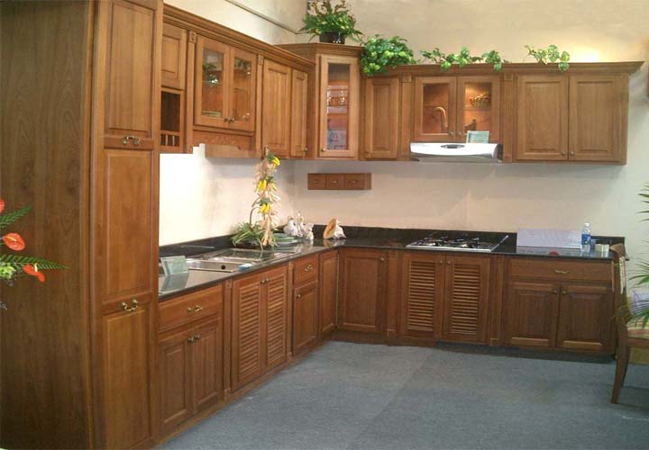 Tủ bếp gỗ xoan đào XD23