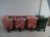 Thùng rác Composite 660L, xe thu gom, xe đẩy rác công nghiệp giá rẻ